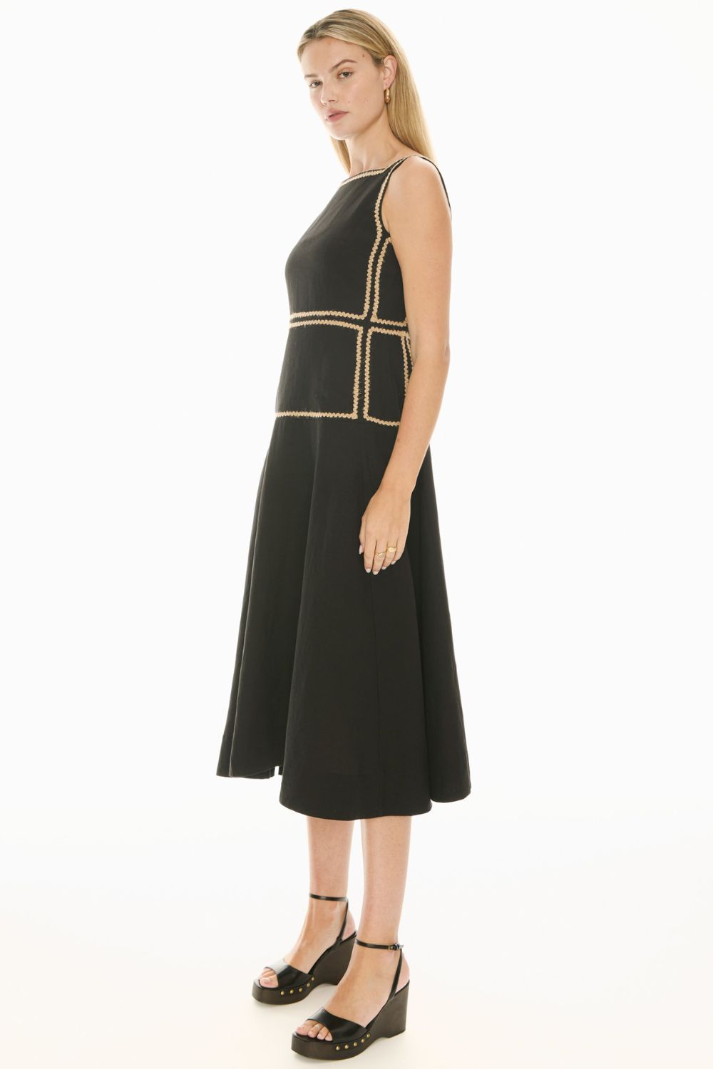 Marlin Raffia Dress | Black