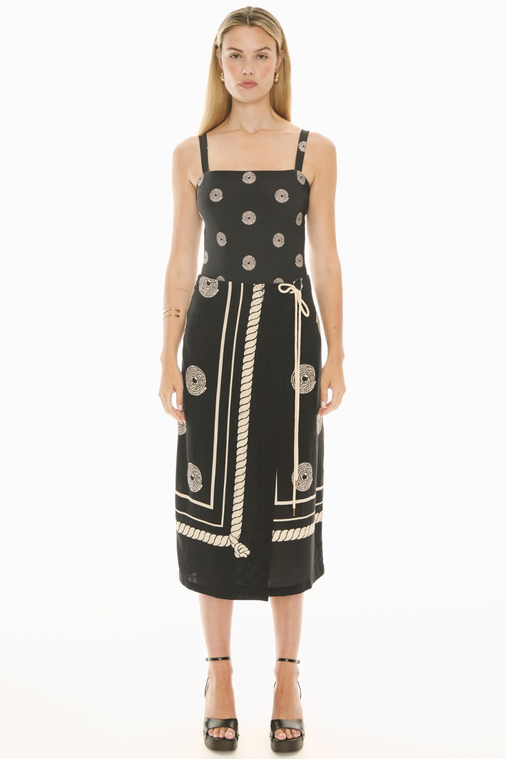 Tangle Wrap Skirt | Black/Pebble