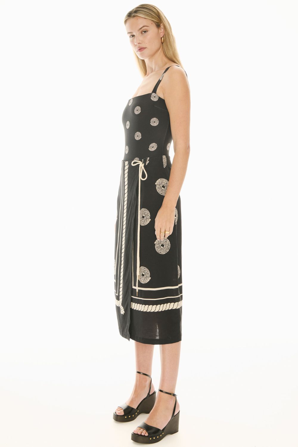 Tangle Wrap Skirt | Black/Pebble