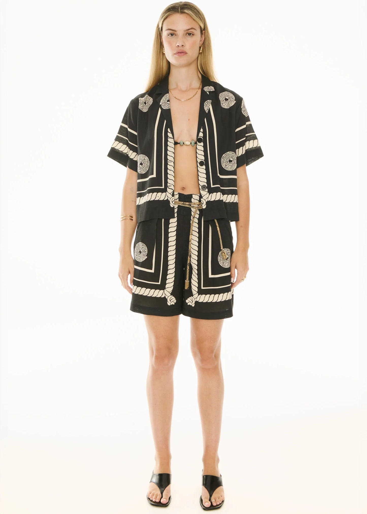 Tangle Shirt | Black/Pebble