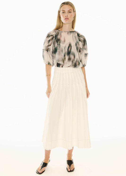 Elise Puff Sleeve Top | Elise Print