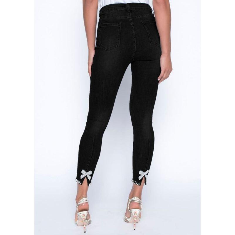 Pearl Jeans Pant | Black-Frank Lyman-Shop 12 Bendigo