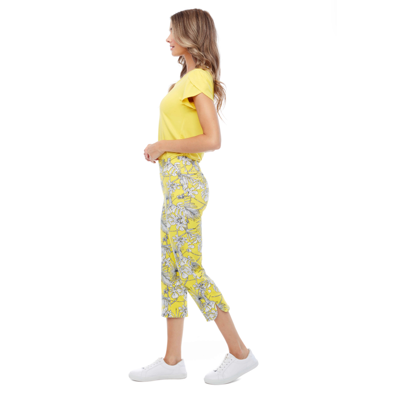 Petal-Slit Cropped Pant | Canary-Up! Pants-Shop 12 Bendigo