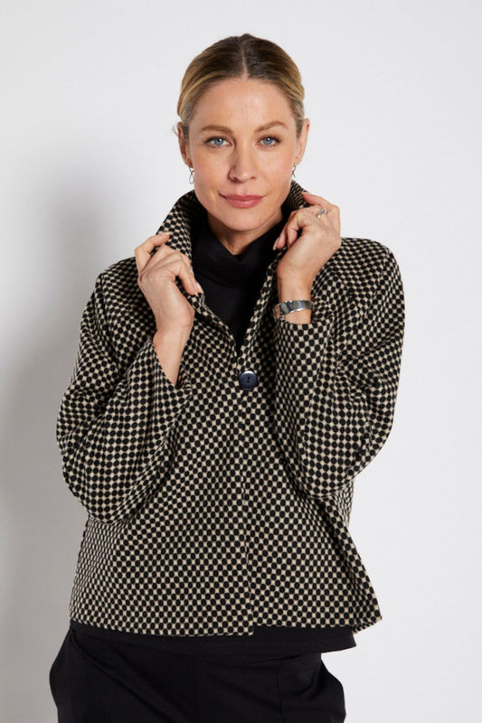 Diva Short Jacket | Black/Praline