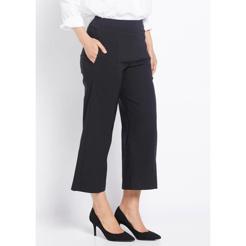 Larrie 7/8 Culotte Pant | Black-Philosophy Australia-Shop 12 Bendigo