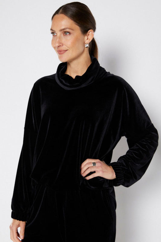 Willa Velvet Top | Black