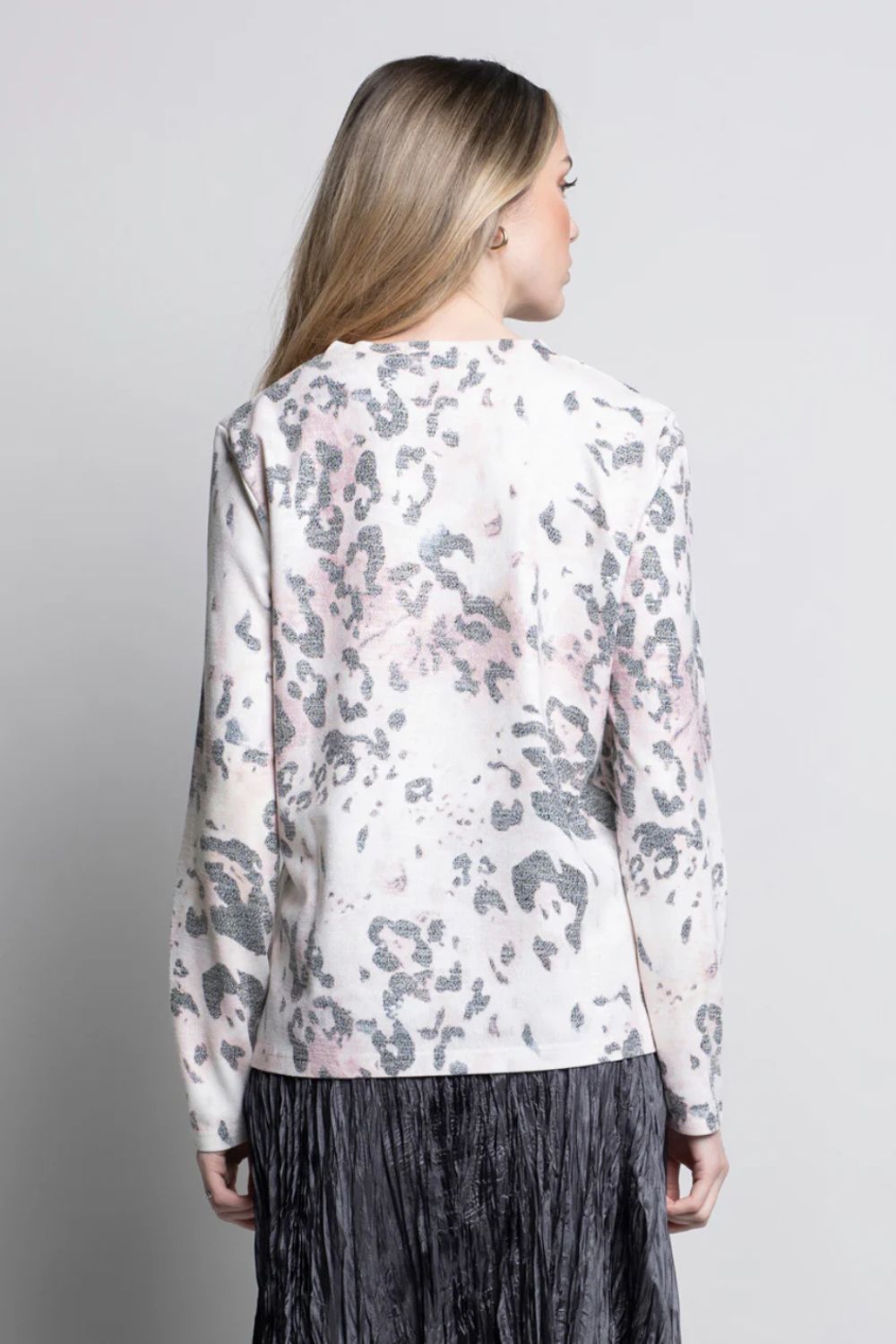 Embellished V-Neck Printed Top | Pink Multi