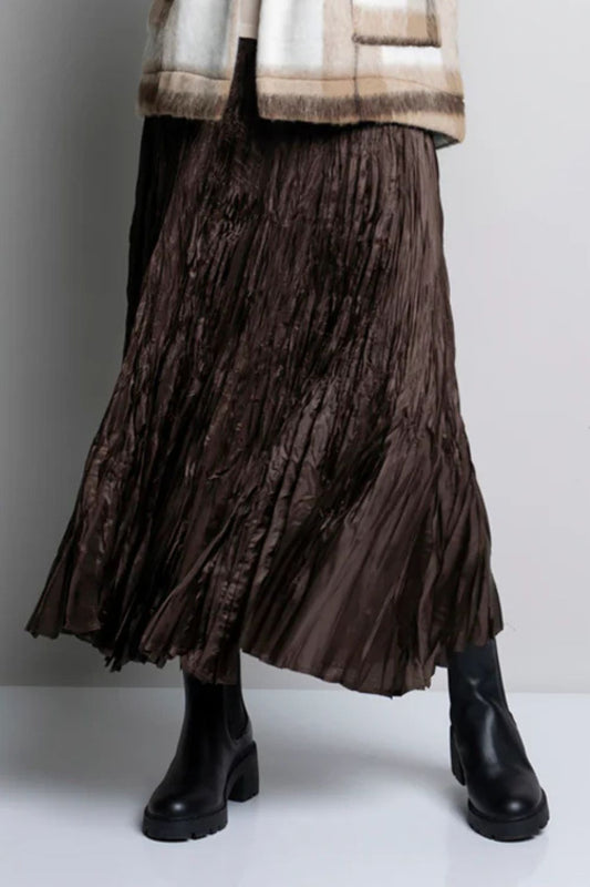 Crinkle Long Skirt | Pinecone