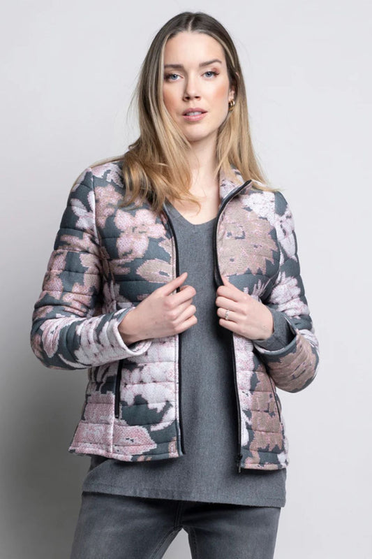 Quilted Jacket | Pink Multi