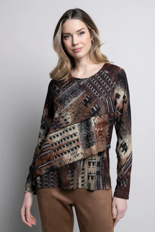 Multi Seamed Top | Pinecone Multi