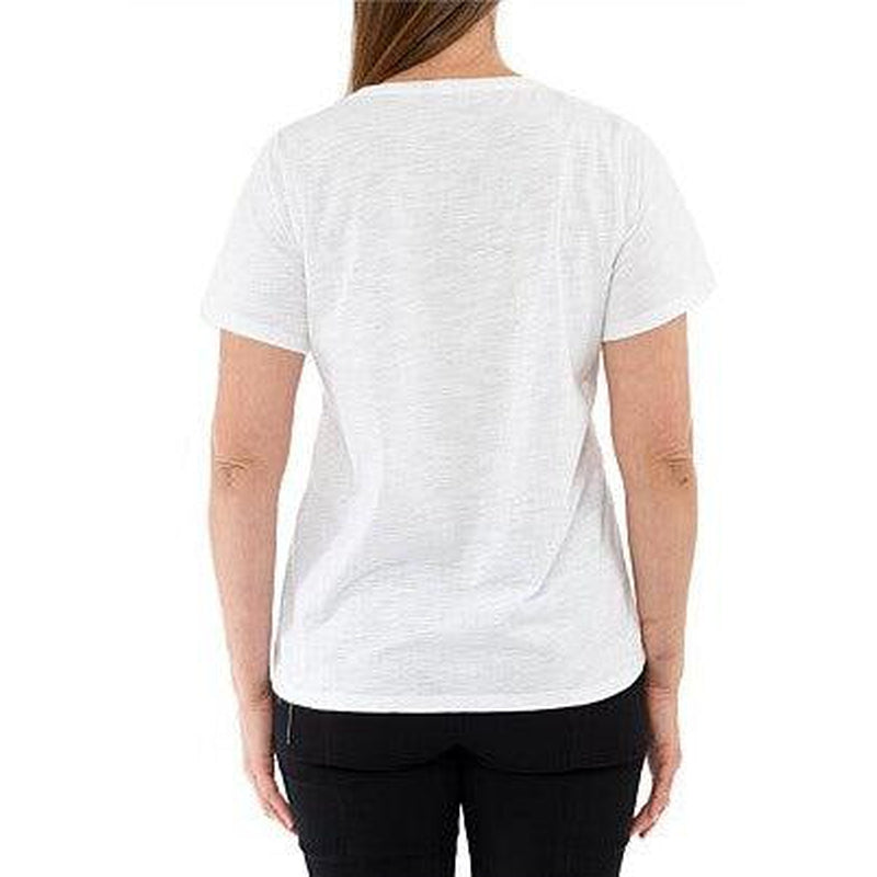 Floral Sequin T-Shirt | White-Ping Pong-Shop 12 Bendigo