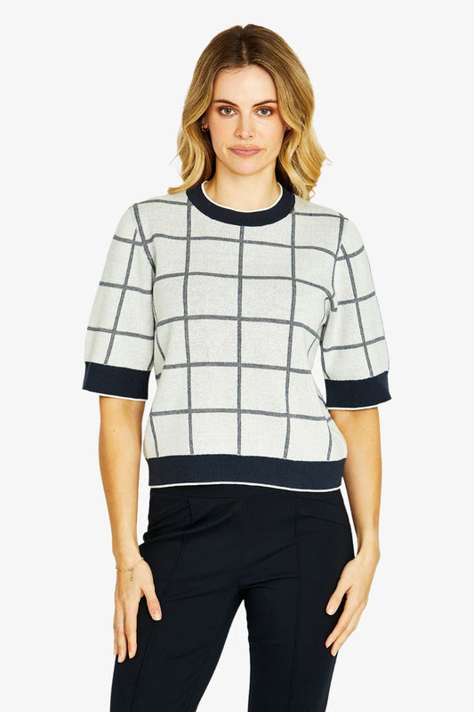 Chelsea Check Pullover | Parch Navy