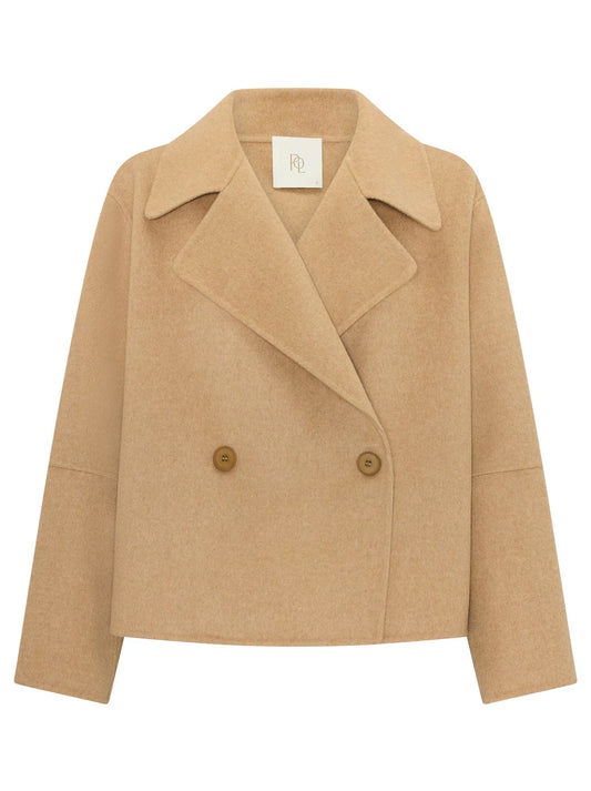 Cohen Crop Wool Coat | Camel