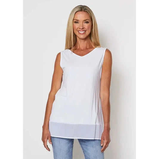 Reversible Georgette Hem Tank | White-Threadz-Shop 12 Bendigo