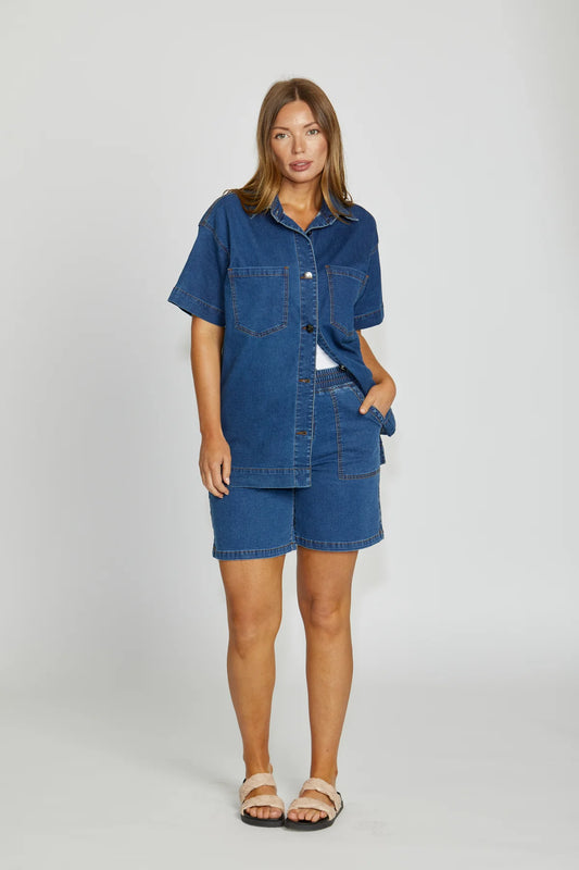 Strafford Boxy Overshirt | Indigo