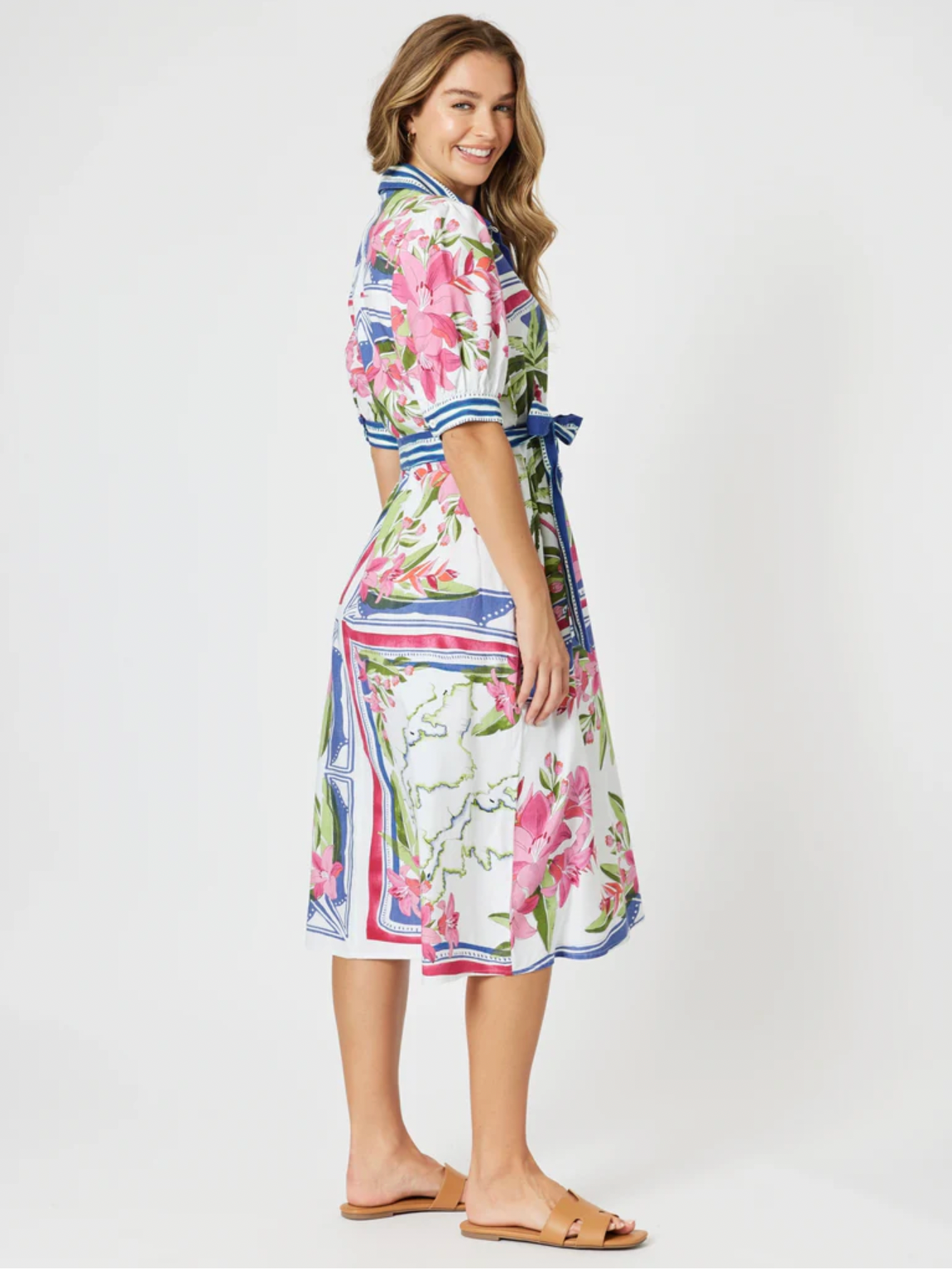 Monaco Midi Shirt Dress | Sardina Blue