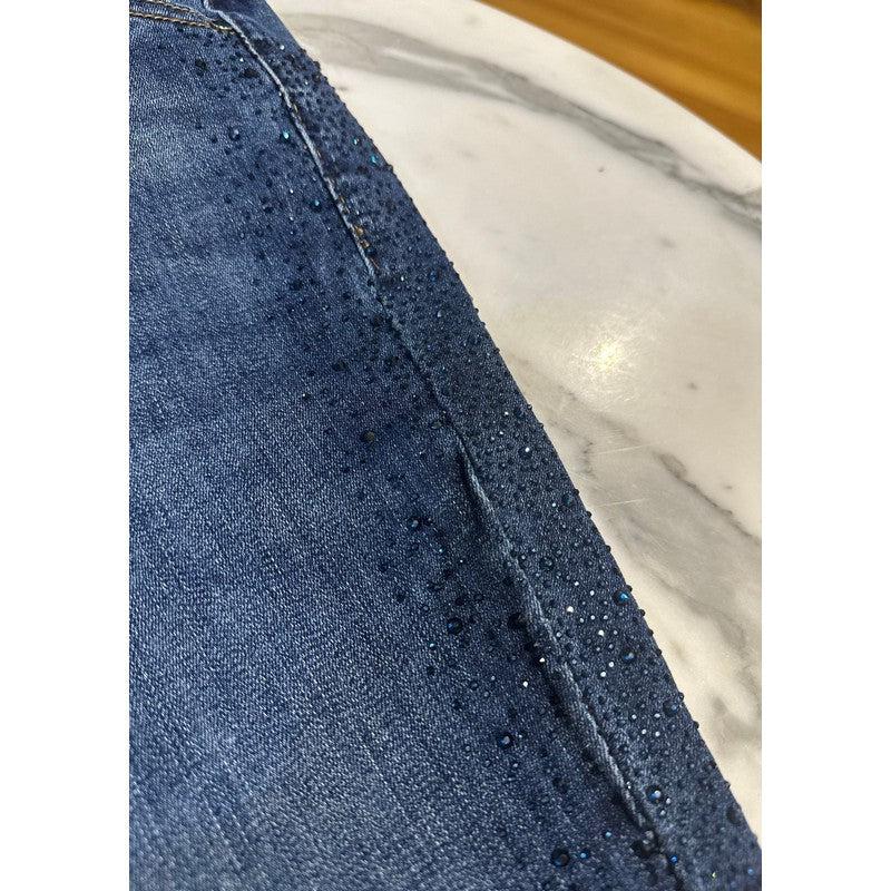 Sequin Detail Jean | Dark Blue-Frank Lyman-Shop 12 Bendigo