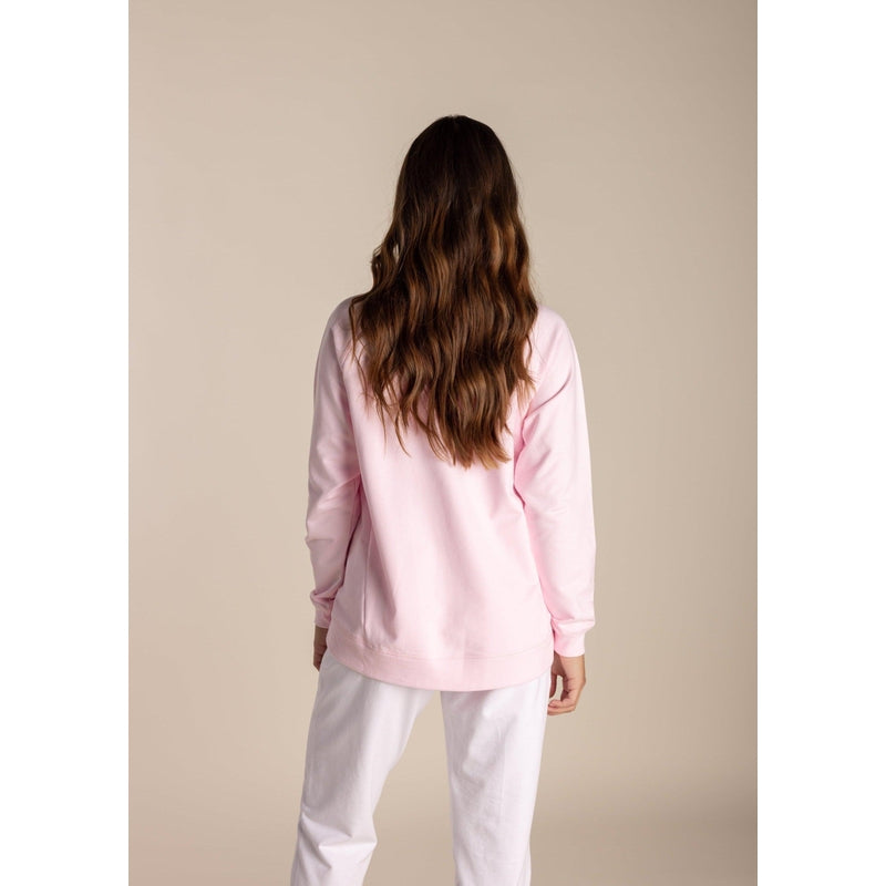 Sequin Logo Sweater | Pale Pink-Two T's-Shop 12 Bendigo