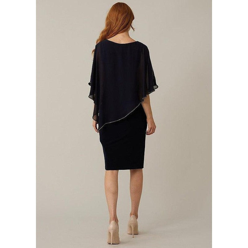 Sequins and Asymmetrical Hem Dress | Black-Joseph Ribkoff-Shop 12 Bendigo