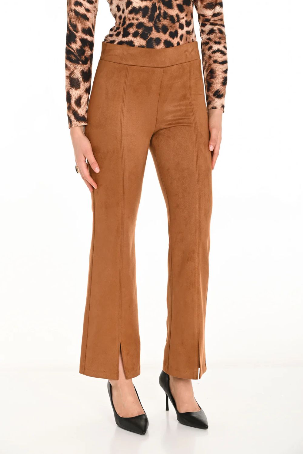 Fit & Flare Trousers | Cognac