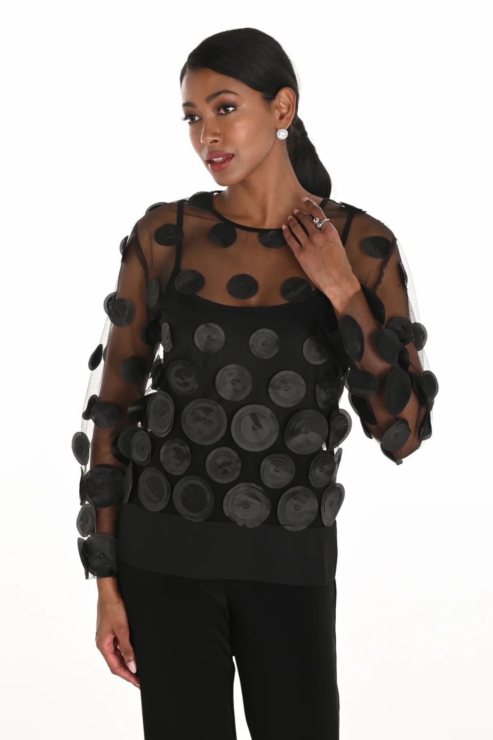 Mesh Statement Top | Black