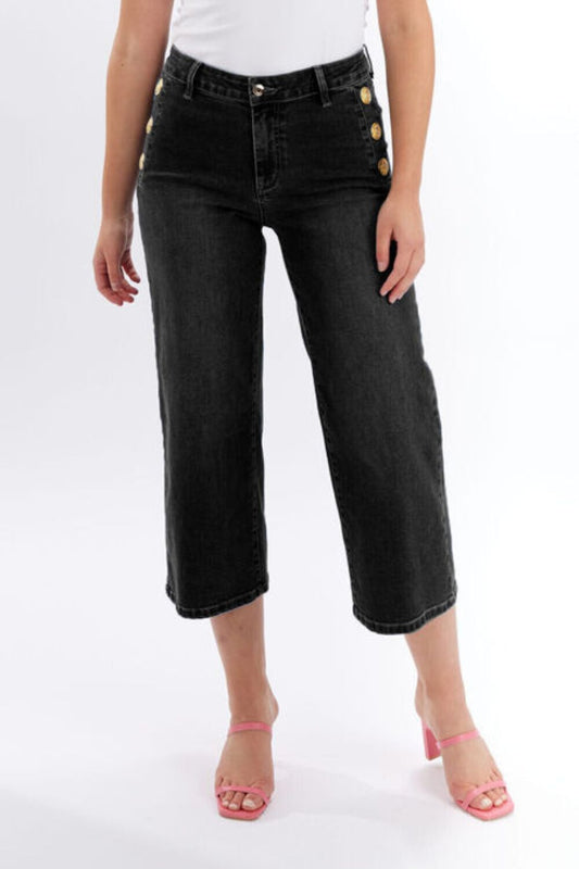 Wide Leg Jeans | Black