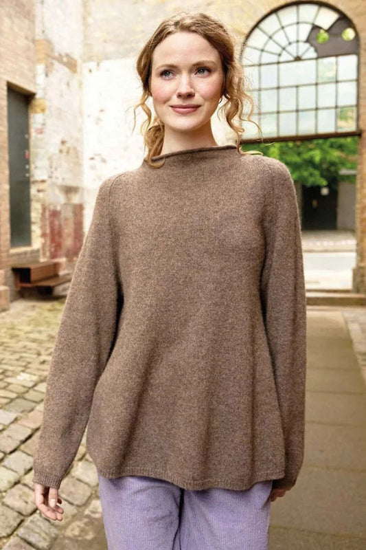 Zofia A-Line Yak Knit | Mushroom