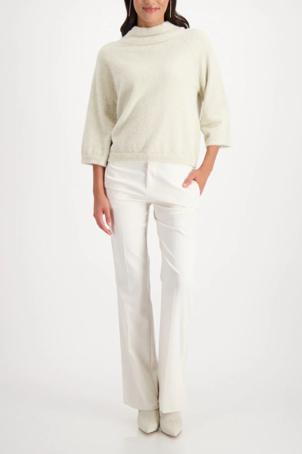 Glamorous Nights 3/4 Sleeve Knit | Almond