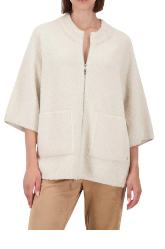 Knitted Cape Jacket | Almond