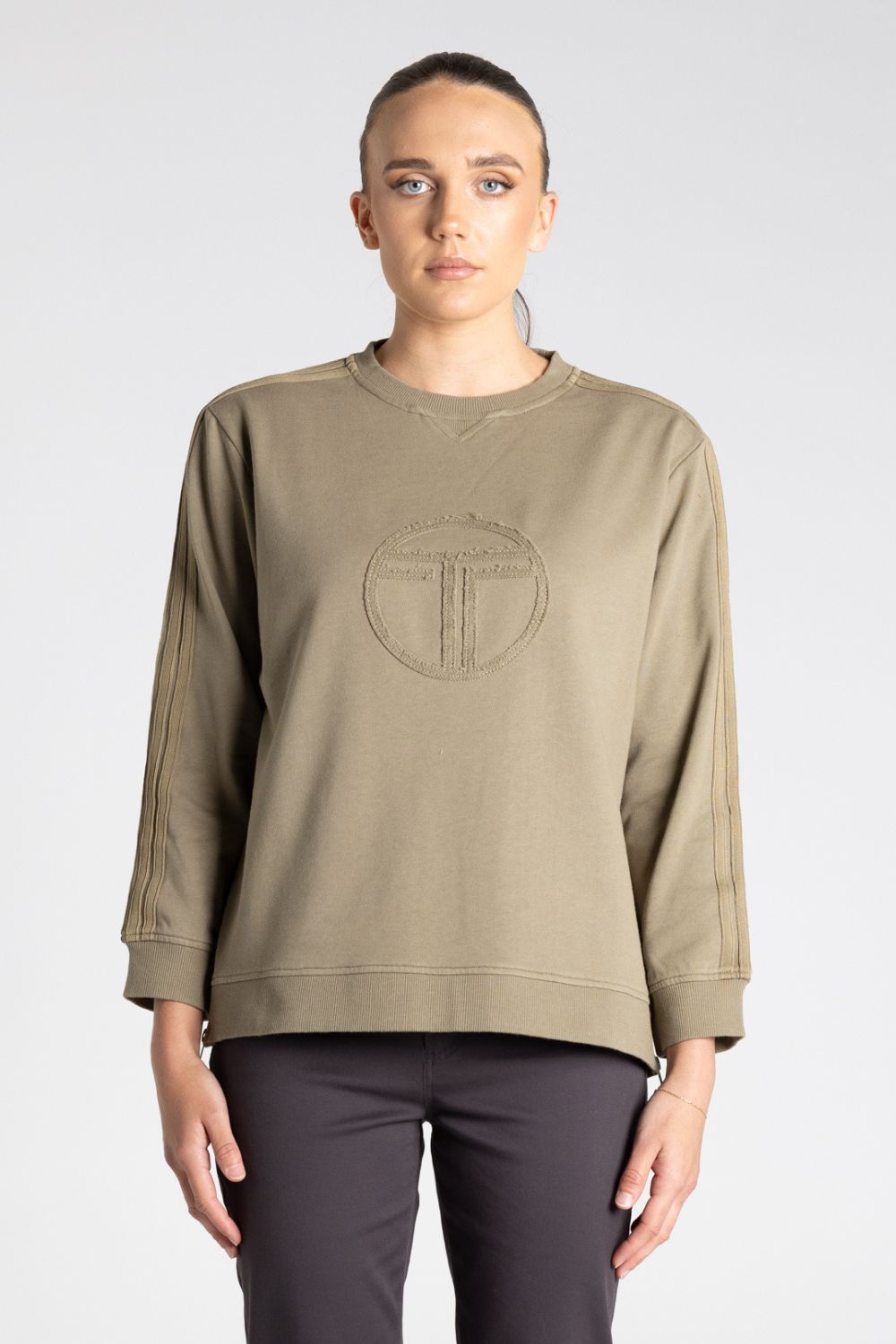 Drop Shoulder Sweat | Khaki