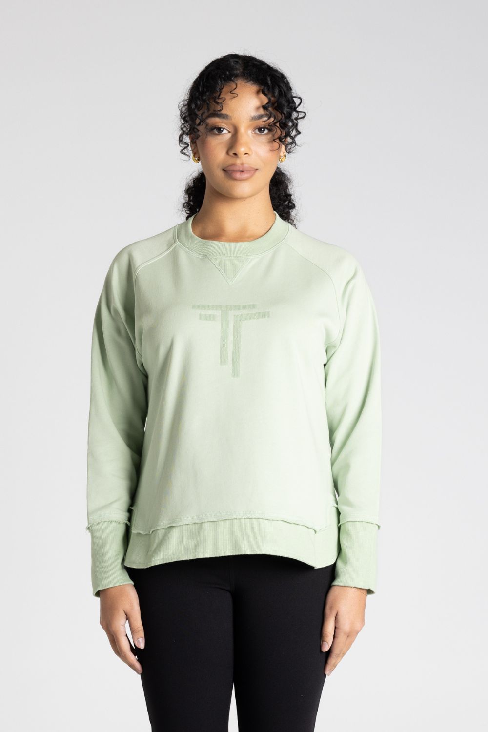 Raw Edge Sweat Logo | Pistachio