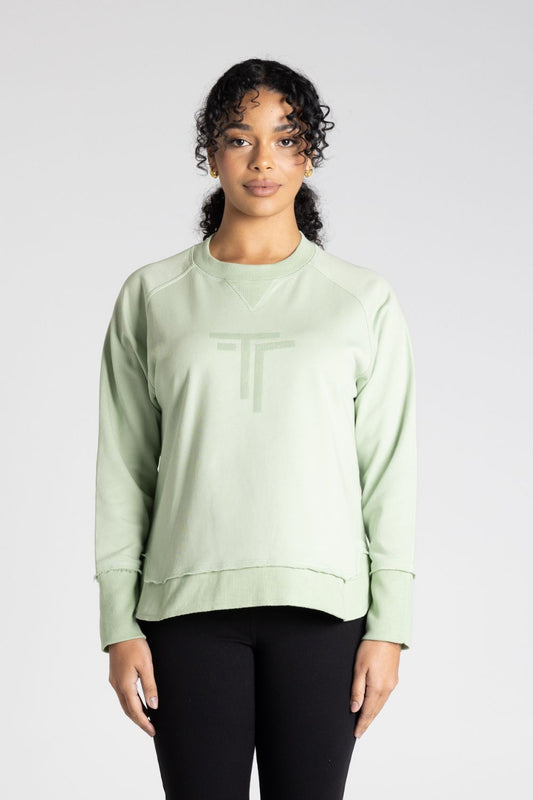 Raw Edge Sweat Logo | Pistachio