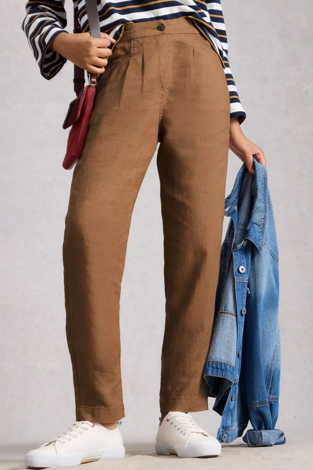 Rowena Linen Trouser | Mid Tan