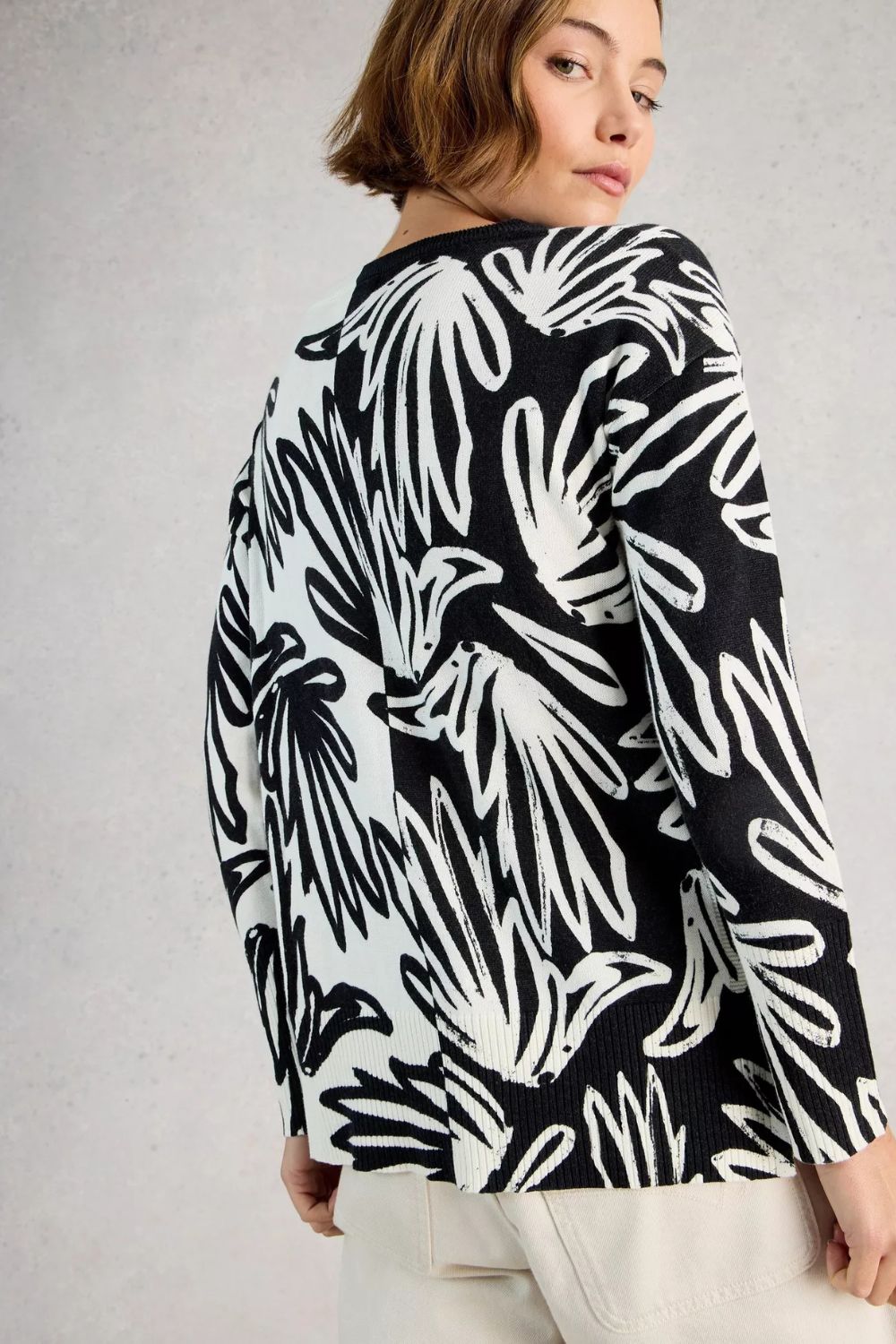 Olive Print Jumper | Black Print