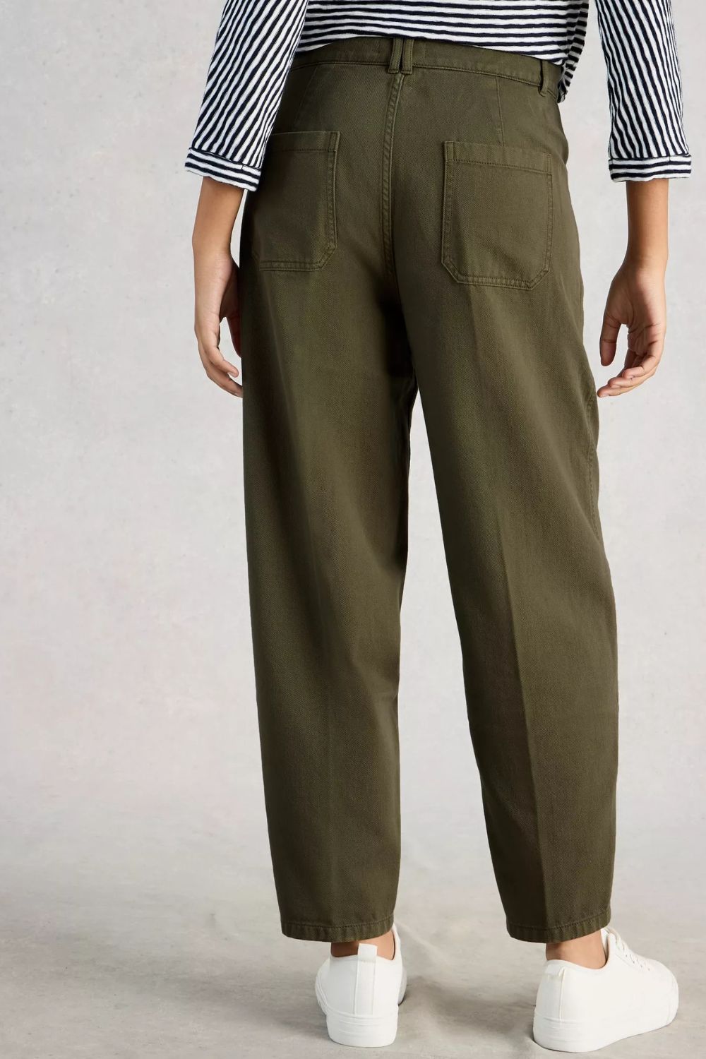 Aubrey Barrel Trouser | Khaki Green