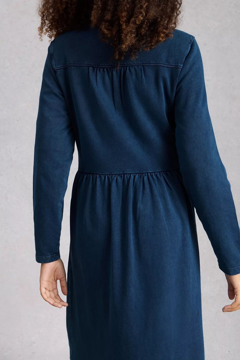 Ray Jersey Midi Dress | Mid Denim