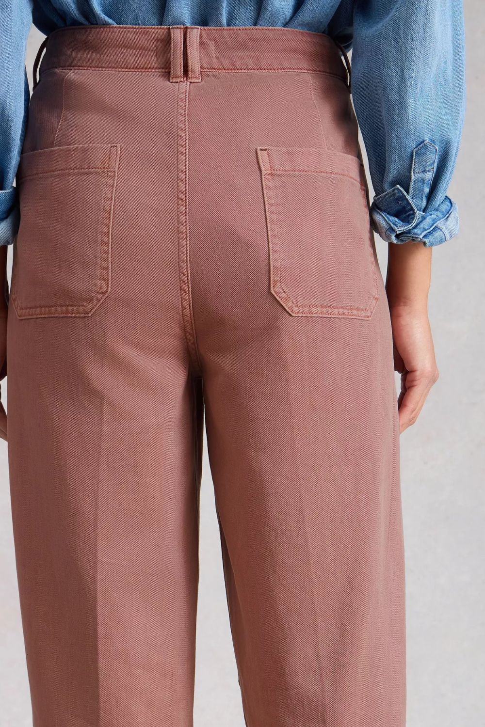 Aubrey Barrel Trouser | Mid Pink