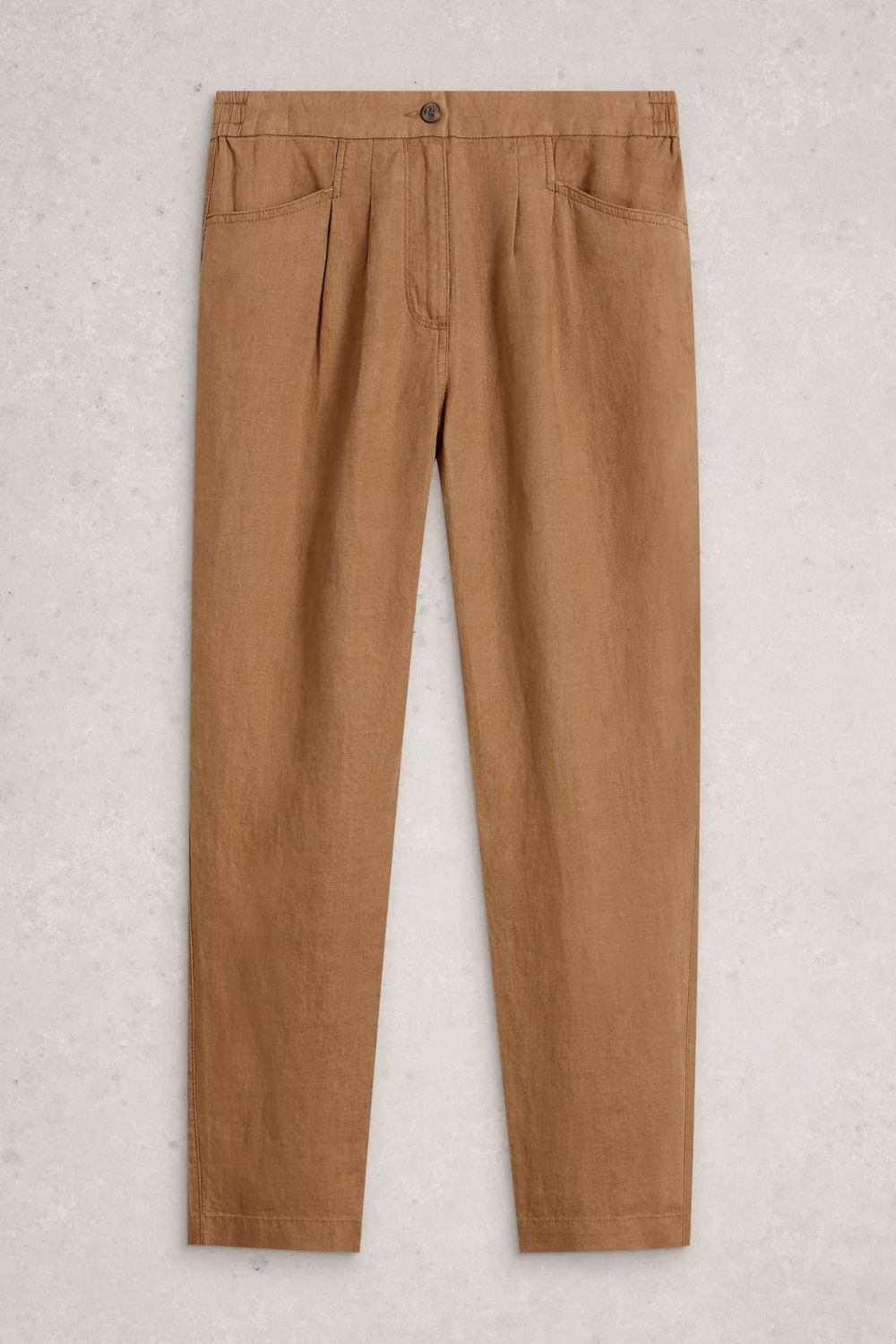 Rowena Linen Trouser | Mid Tan