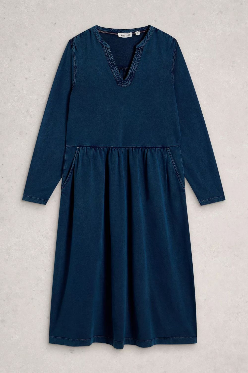 Ray Jersey Midi Dress | Mid Denim