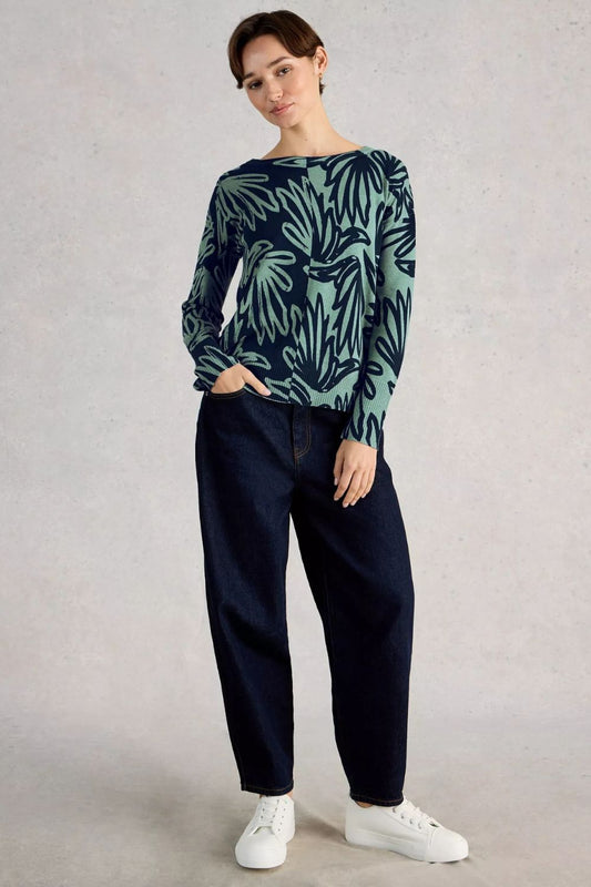 Olive Print Jumper | Blue Print