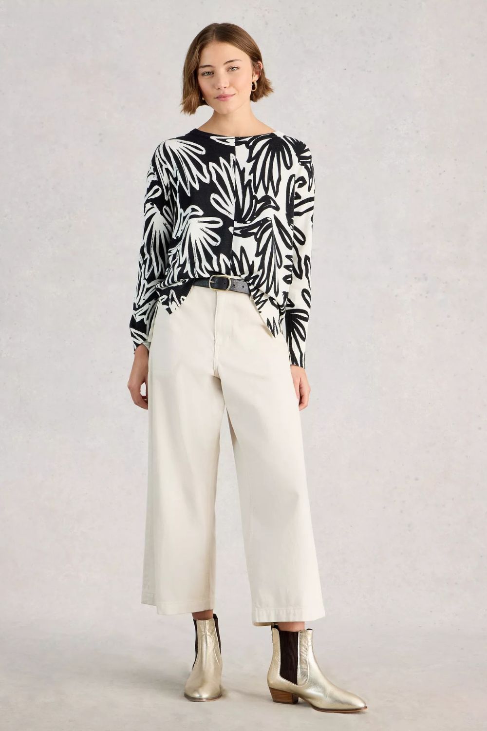 Olive Print Jumper | Black Print