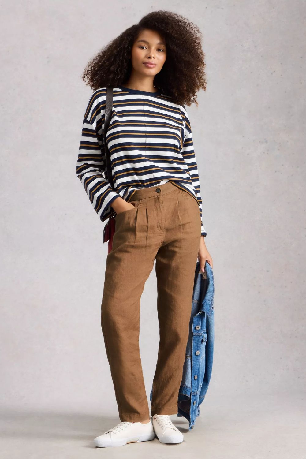 Rowena Linen Trouser | Mid Tan
