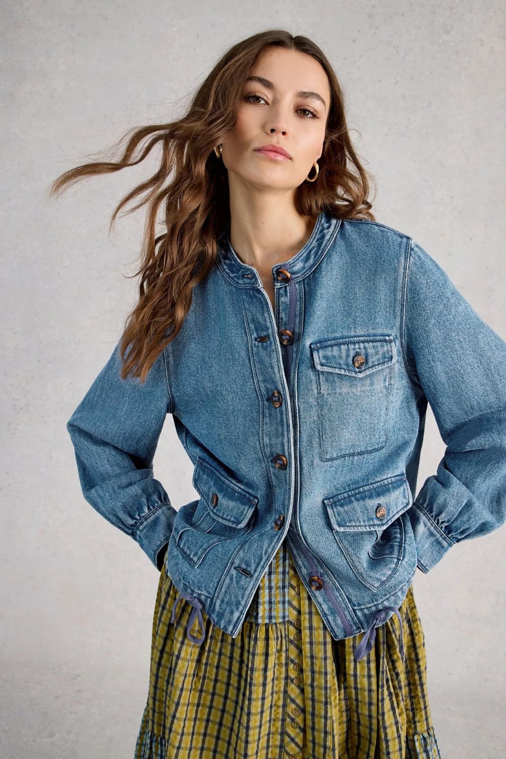 Denim Utility Denim Jacket | Mid Denim