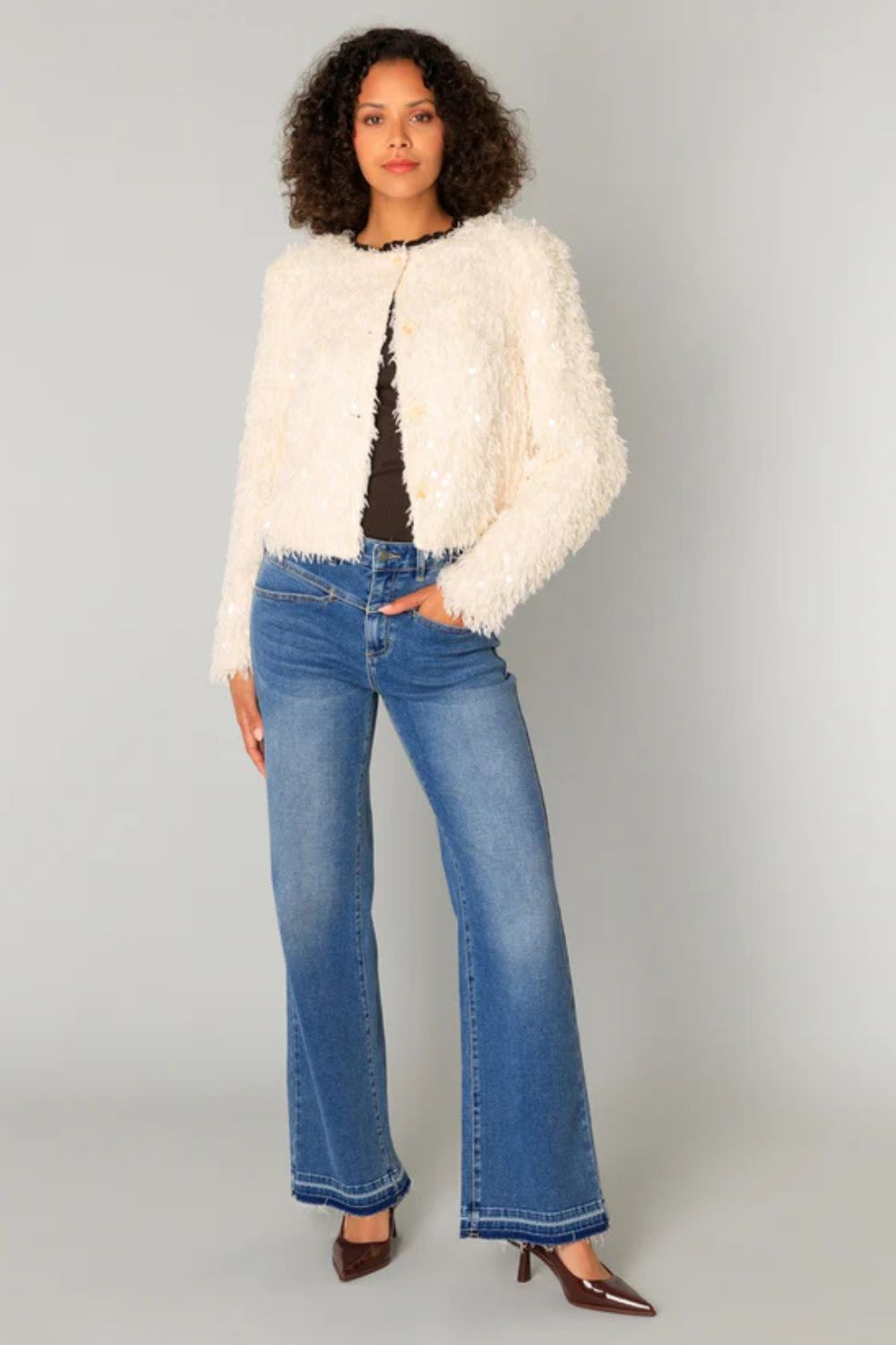 Clemence Cardigan | Sandy White