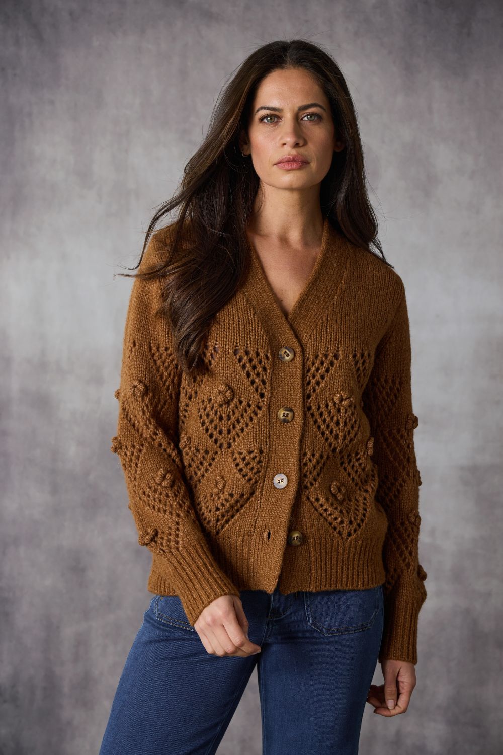 Trellis Cardi | Spice