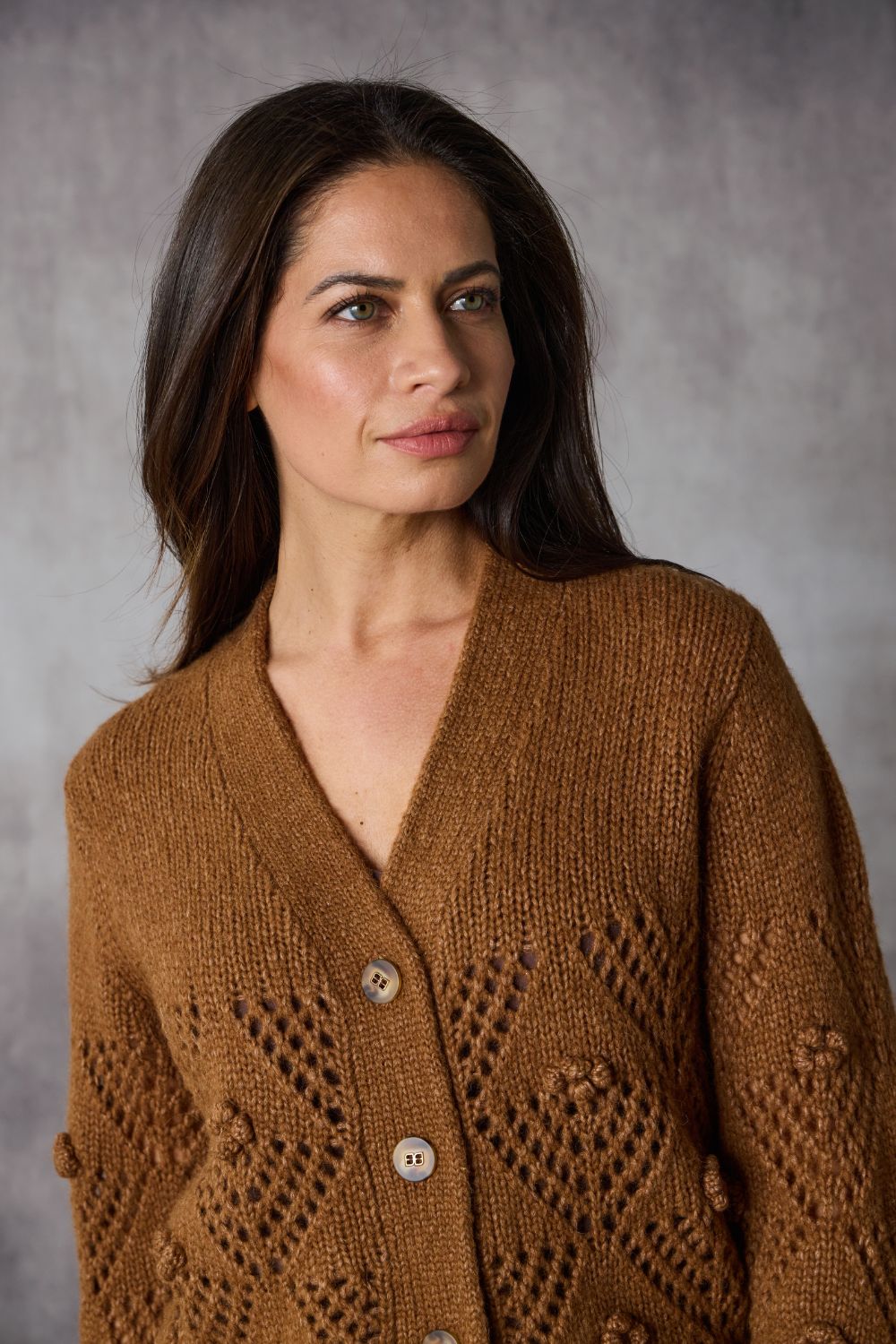 Trellis Cardi | Spice