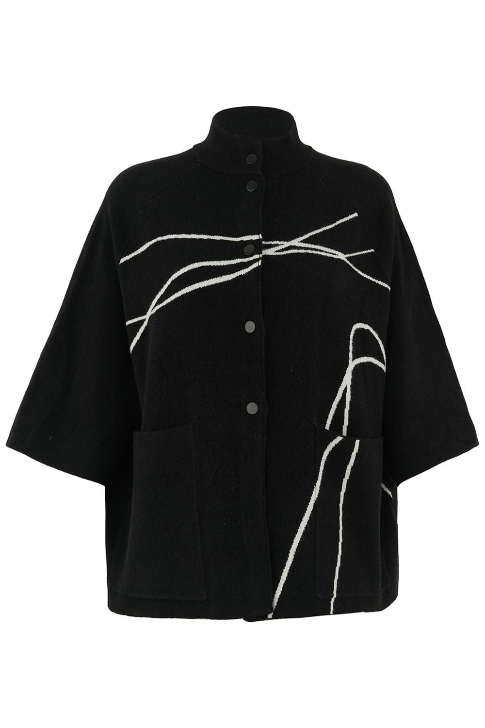 Monochrome Cardigan | Black/White