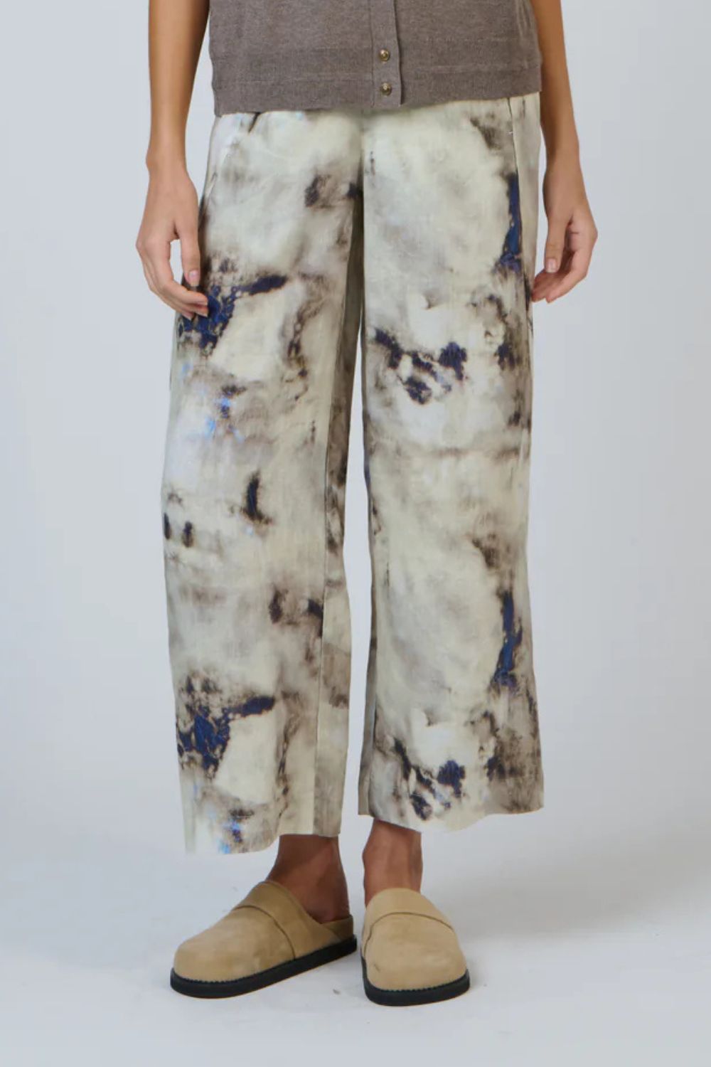 Wide Leg Linen Pant | Emperador