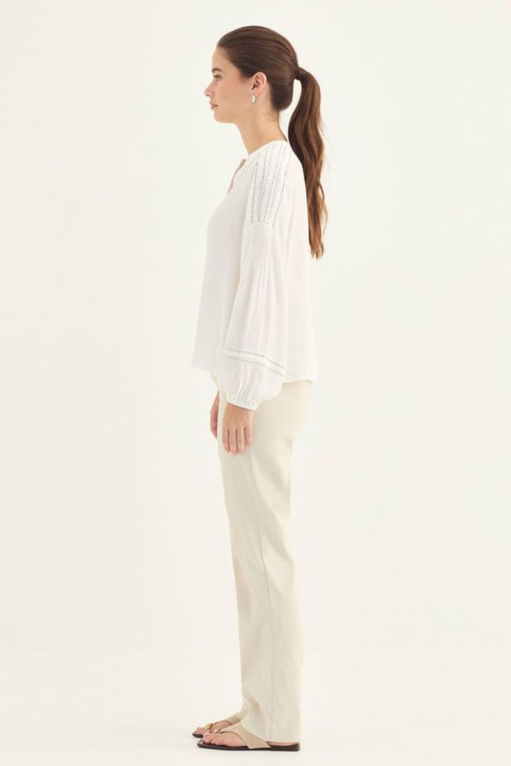 Myra Blouse | Chalk