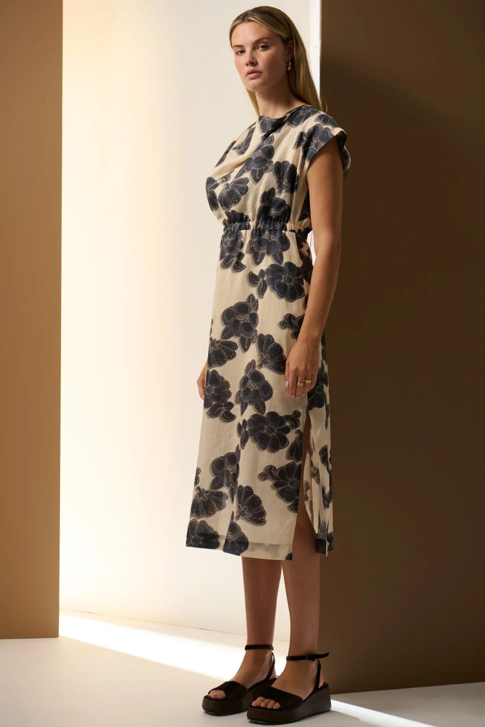 Amara Draped Dress | Amara Print